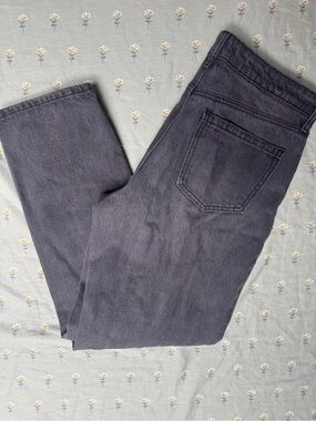 bp Womans Slim Straight Jeans in Charcoal Black